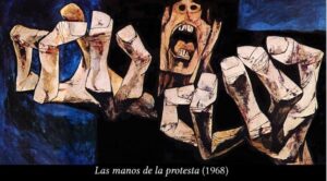 "Las manos de la protesta" por Oswaldo Guayasamín